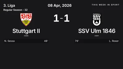 Report: Stuttgart II vs SSV Ulm 1846 (2026-04-08)