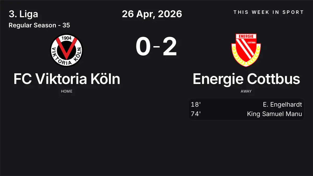 Report: FC Viktoria Köln vs Energie Cottbus (2026-04-26)