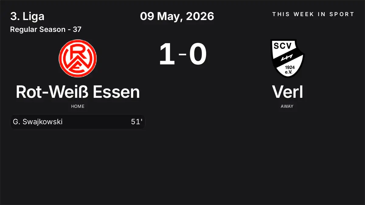 Report: Rot-Weiß Essen vs Verl (2026-05-09)