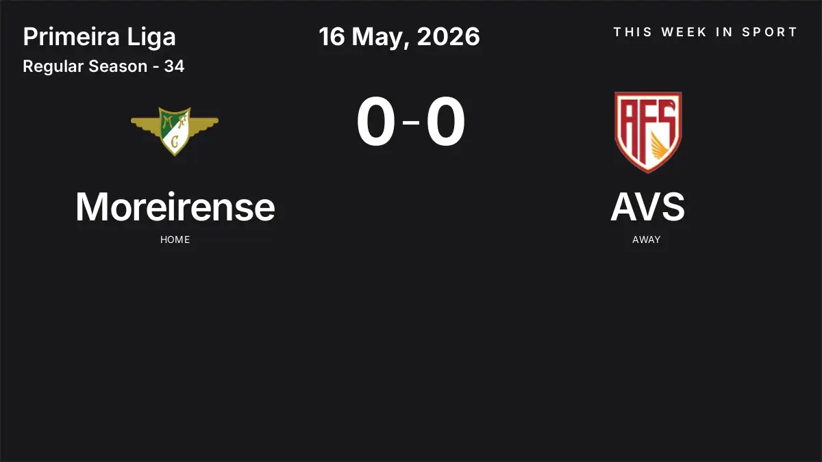 Report: Moreirense vs AVS (2026-05-16)