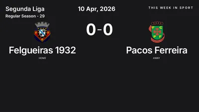Report: Felgueiras 1932 vs Pacos Ferreira (2026-04-10)