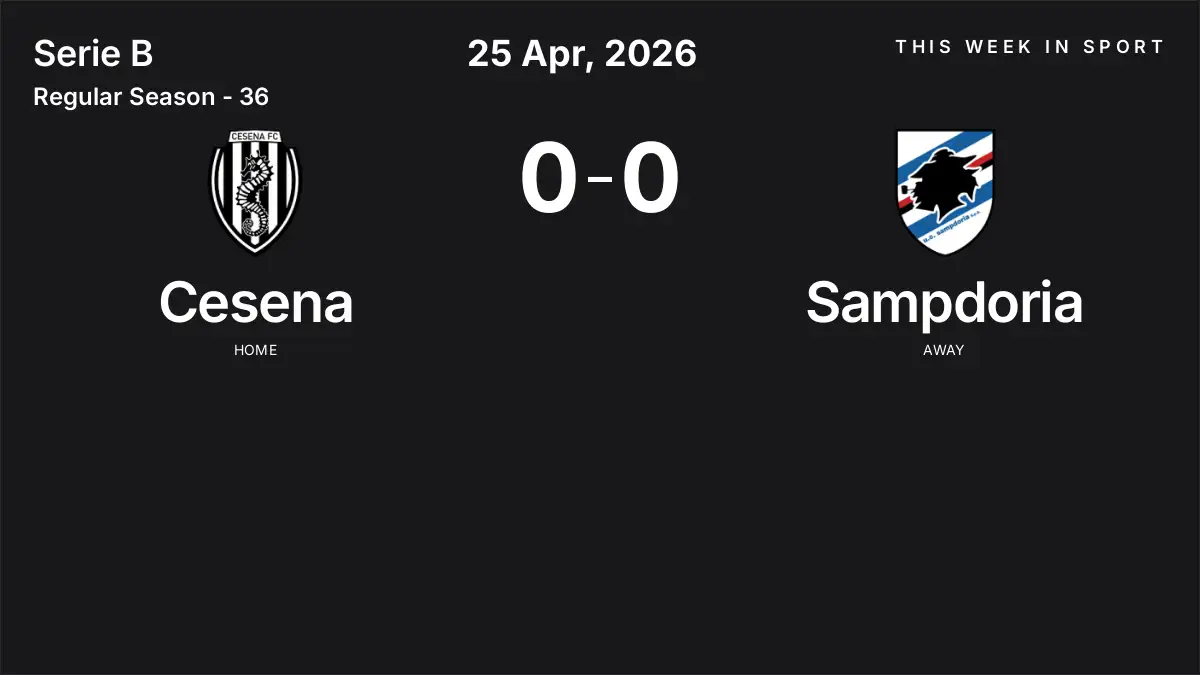 Report: Cesena vs Sampdoria (2026-04-25)
