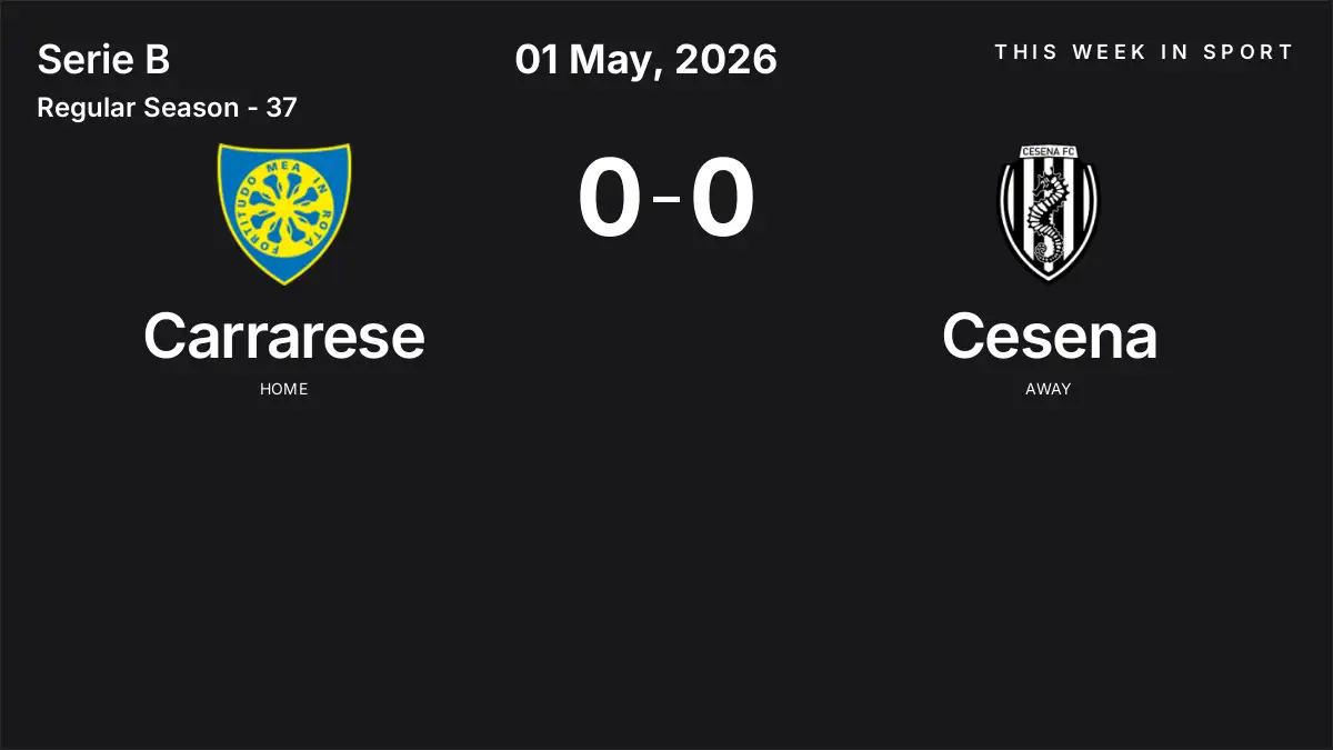 Report: Carrarese vs Cesena (2026-05-01)