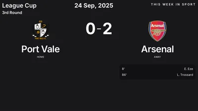 Report: Port Vale vs Arsenal (2025-09-24)