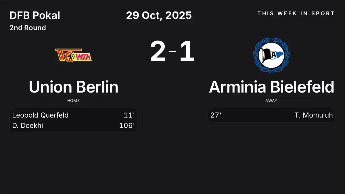 Report: Union Berlin vs Arminia Bielefeld (2025-10-29)