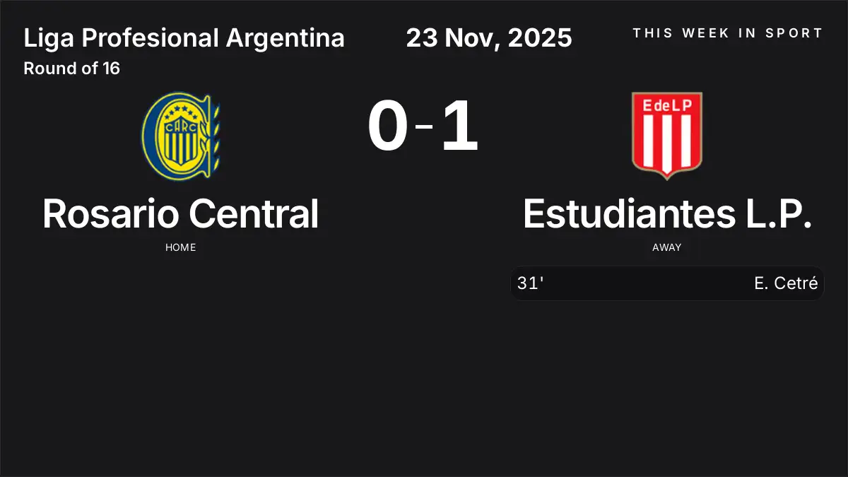 Report: Rosario Central vs Estudiantes L.P. (2025-11-23)