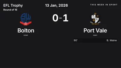 Report: Bolton vs Port Vale (2026-01-13)