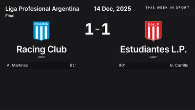 Report: Racing Club vs Estudiantes L.P. (2025-12-14)