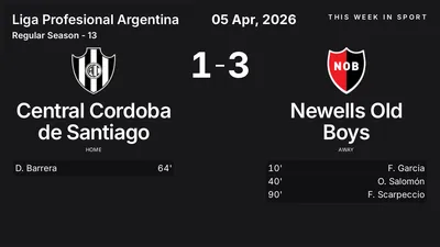 Report: Central Cordoba de Santiago vs Newells Old Boys (2026-04-05)