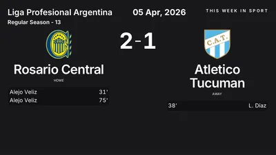 Report: Rosario Central vs Atletico Tucuman (2026-04-05)