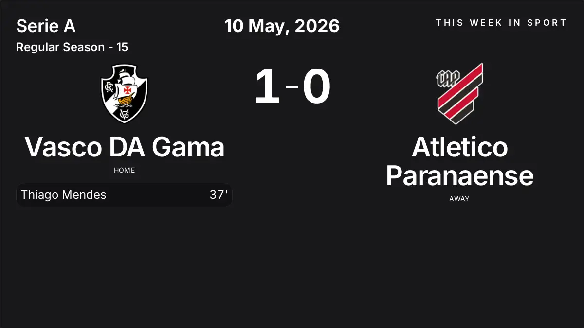 Report: Vasco DA Gama vs Atletico Paranaense (2026-05-10)