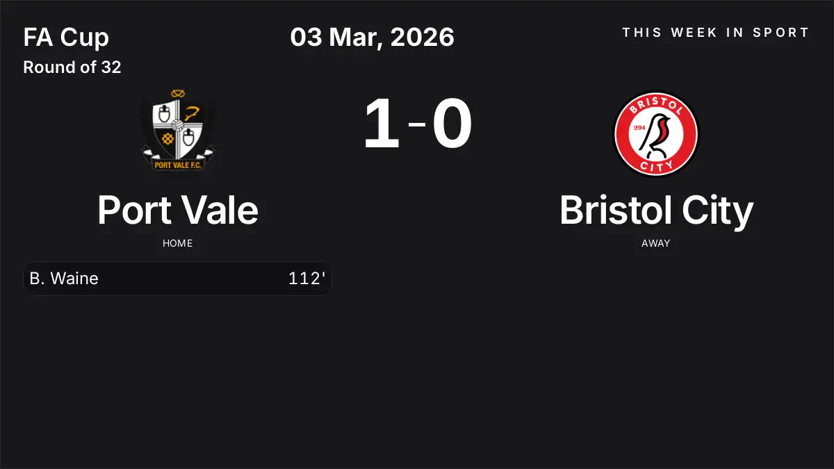 Report: Port Vale vs Bristol City (2026-03-03)