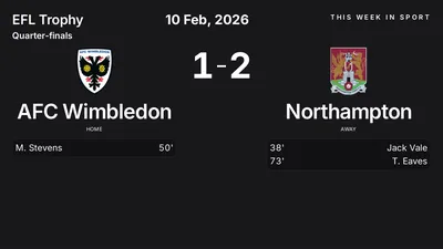 Report: AFC Wimbledon vs Northampton (2026-02-10)