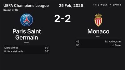 Report: Paris Saint Germain vs Monaco (2026-02-25)