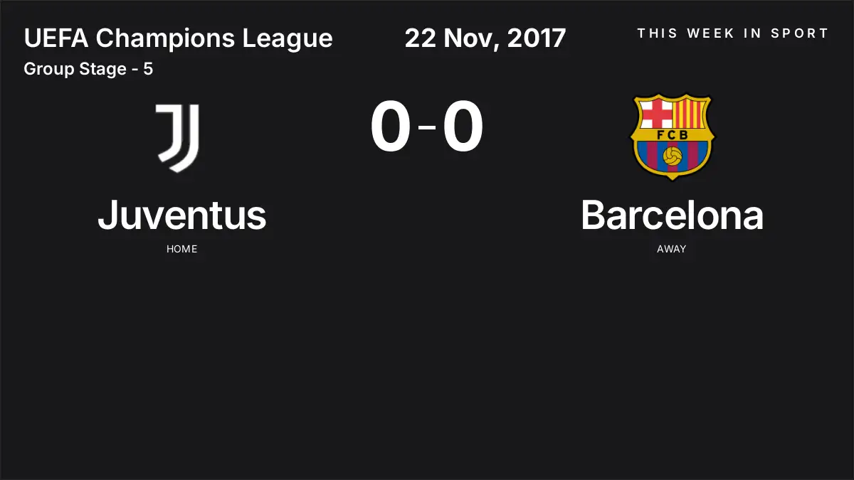 Report: Juventus vs Barcelona (2017-11-22)