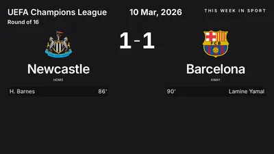 Report: Newcastle vs Barcelona (2026-03-10)