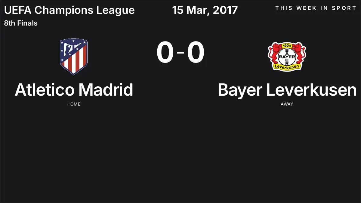 Report: Atletico Madrid vs Bayer Leverkusen (2017-03-15)