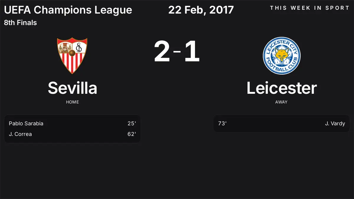 Report: Sevilla vs Leicester (2017-02-22)