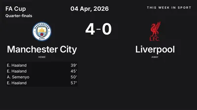 Report: Manchester City vs Liverpool (2026-04-04)