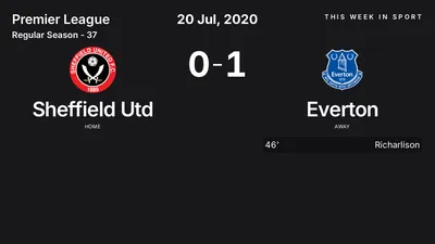 Report: Sheffield Utd vs Everton (2020-07-20)