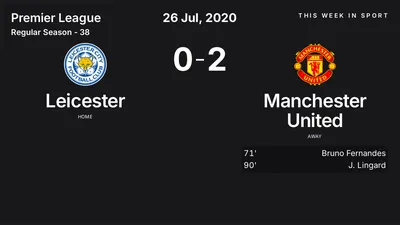 Report: Leicester vs Manchester United (2020-07-26)