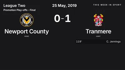 Report: Newport County vs Tranmere (2019-05-25)