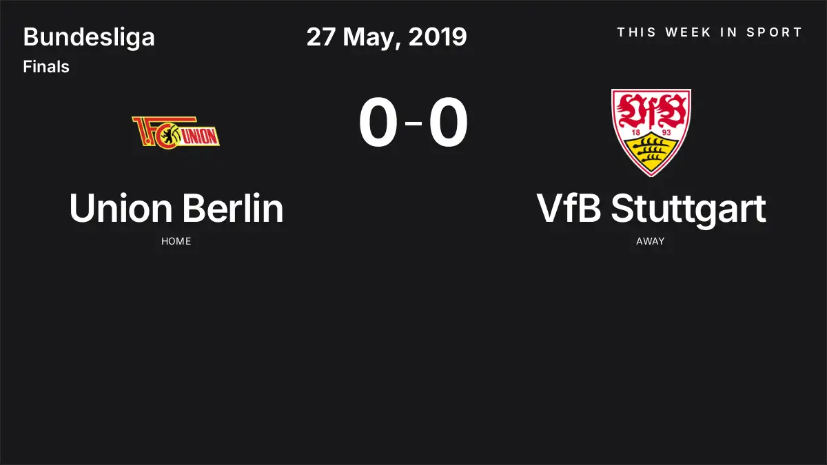 Report: Union Berlin vs VfB Stuttgart (2019-05-27)