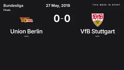 Report: Union Berlin vs VfB Stuttgart (2019-05-27)
