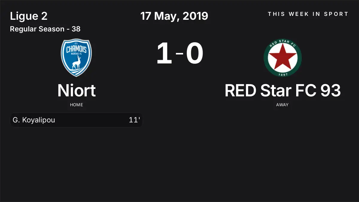 Report: Niort vs RED Star FC 93 (2019-05-17)