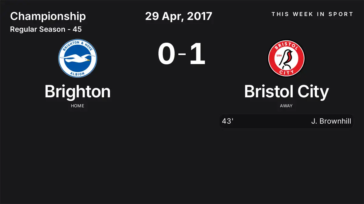 Report: Brighton vs Bristol City (2017-04-29)