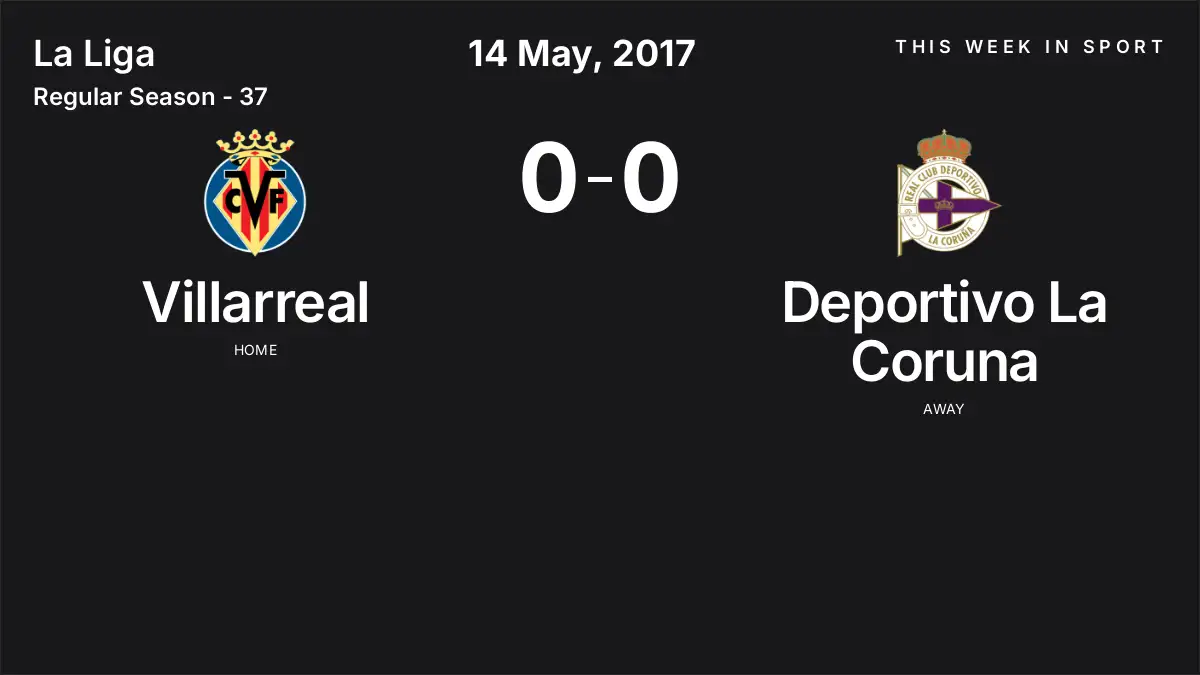 Report: Villarreal vs Deportivo La Coruna (2017-05-14)