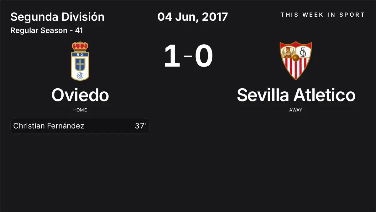 Report: Oviedo vs Sevilla Atletico (2017-06-04)