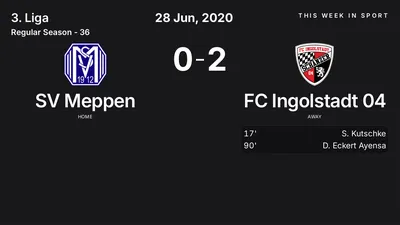 Report: SV Meppen vs FC Ingolstadt 04 (2020-06-28)