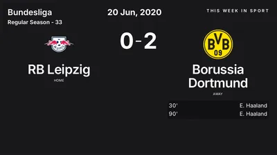 Report: RB Leipzig vs Borussia Dortmund (2020-06-20)