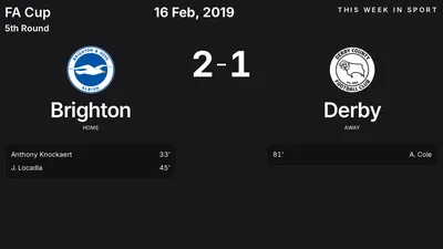 Report: Brighton vs Derby (2019-02-16)