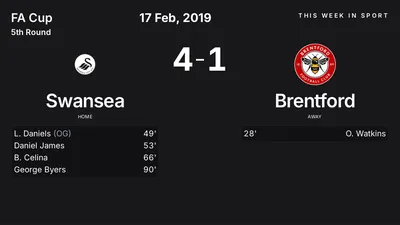 Report: Swansea vs Brentford (2019-02-17)