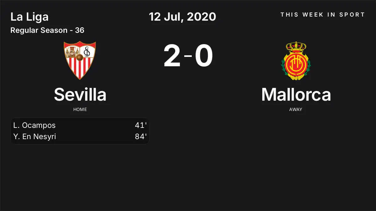 Report: Sevilla vs Mallorca (2020-07-12)