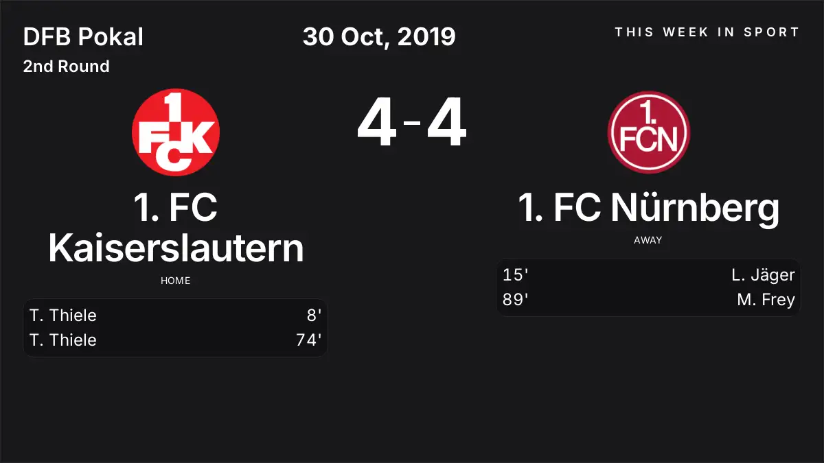 Report: 1. FC Kaiserslautern vs 1. FC Nürnberg (2019-10-30)