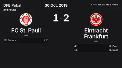 Report: FC St. Pauli vs Eintracht Frankfurt (2019-10-30)