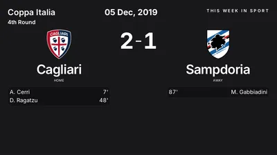 Report: Cagliari vs Sampdoria (2019-12-05)