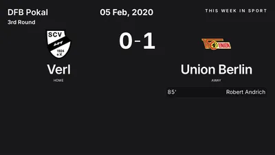 Report: Verl vs Union Berlin (2020-02-05)