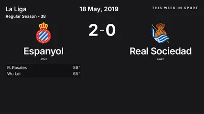 Report: Espanyol vs Real Sociedad (2019-05-18)