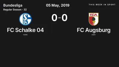 Report: FC Schalke 04 vs FC Augsburg (2019-05-05)