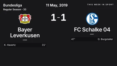 Report: Bayer Leverkusen vs FC Schalke 04 (2019-05-11)