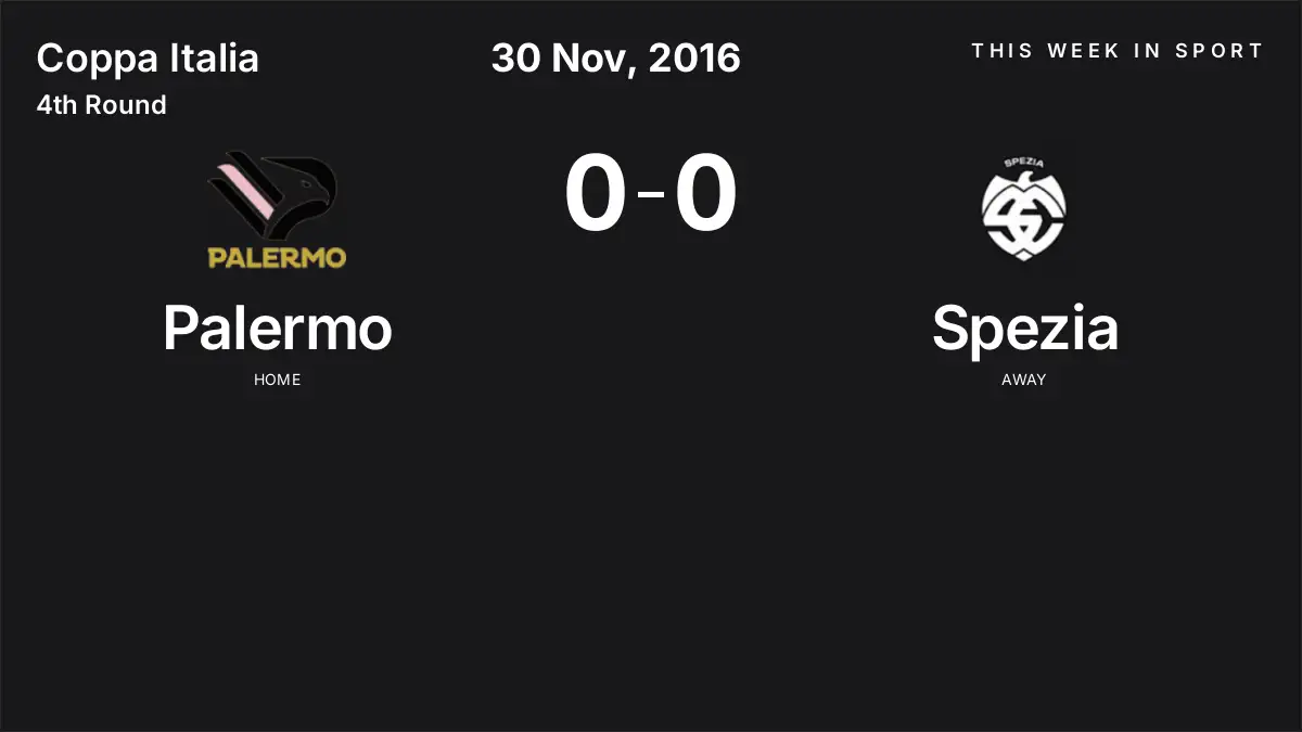Report: Palermo vs Spezia (2016-11-30)