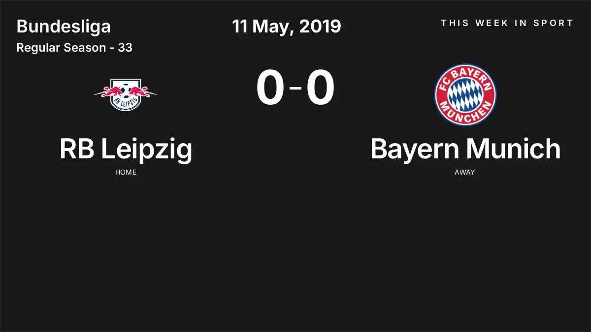 Report: RB Leipzig vs Bayern Munich (2019-05-11)