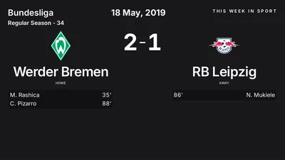 Report: Werder Bremen vs RB Leipzig (2019-05-18)