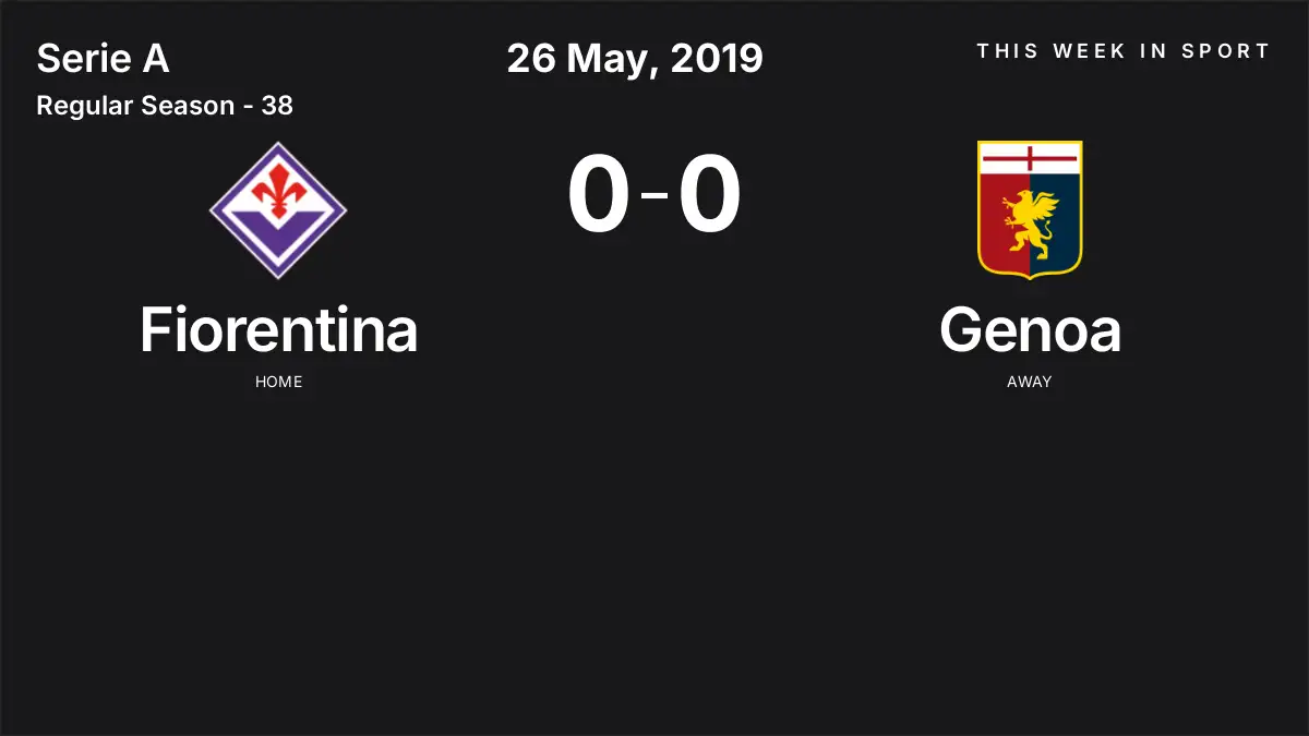 Report: Fiorentina vs Genoa (2019-05-26)