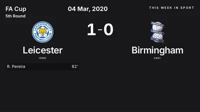 Report: Leicester vs Birmingham (2020-03-04)
