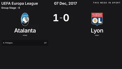 Report: Atalanta vs Lyon (2017-12-07)